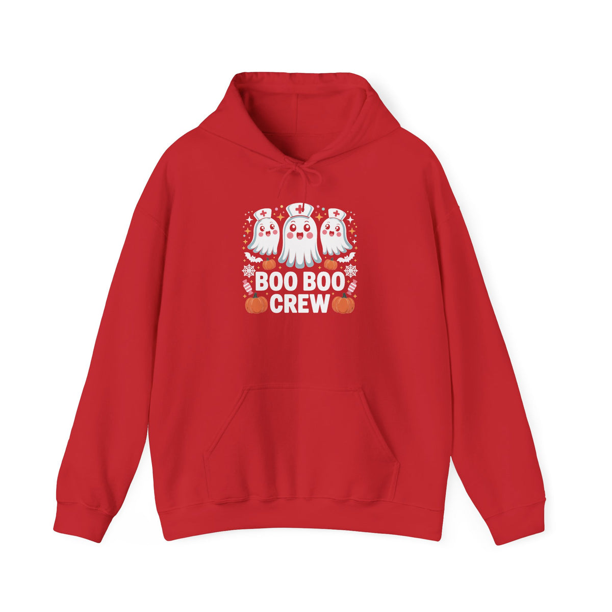 Halloween Ghost Hoodie with Pumpkins — Cute Spooky Fall Sweatshirt
