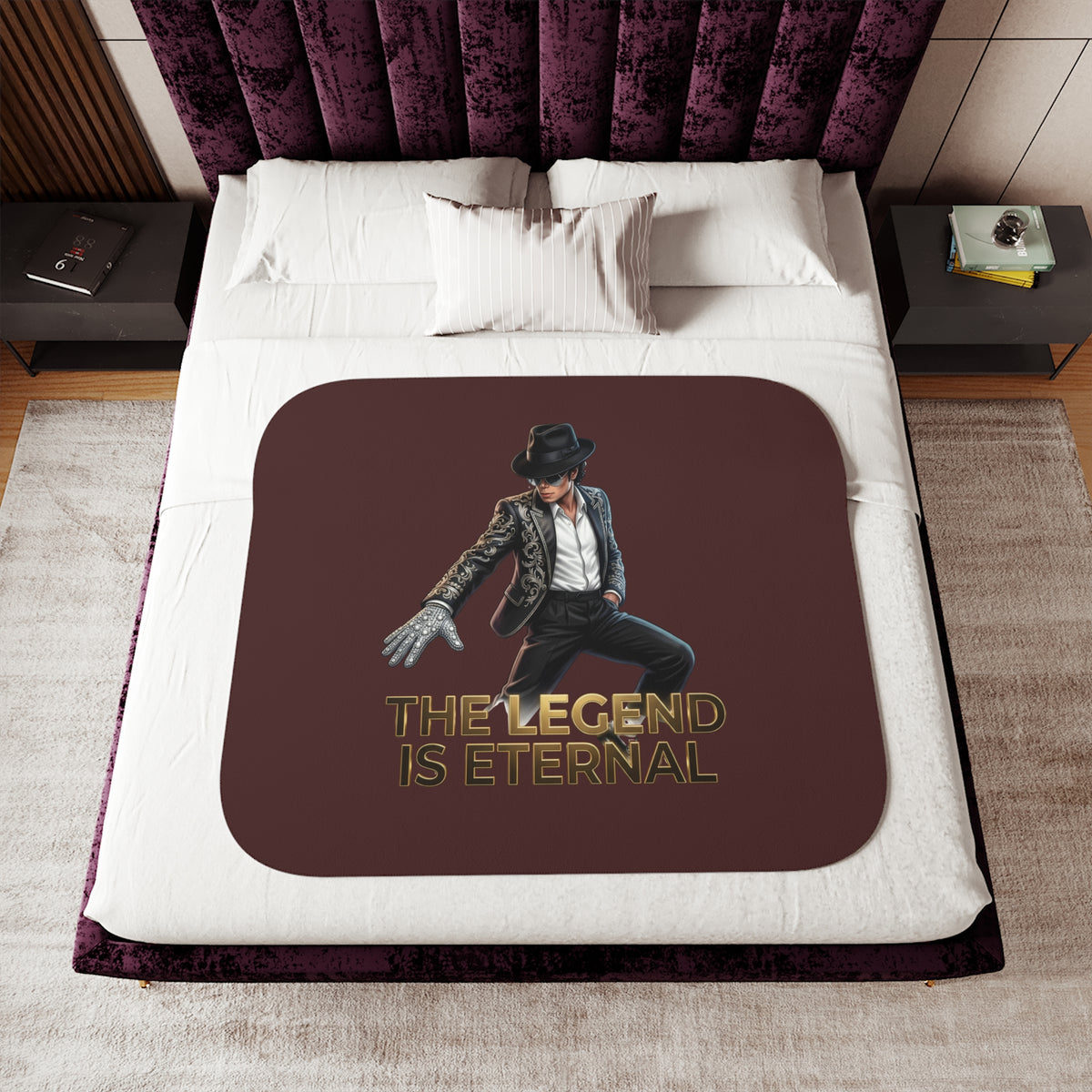 Sherpa Blanket — "The Legend Is Eternal" Throw Michael Jackson