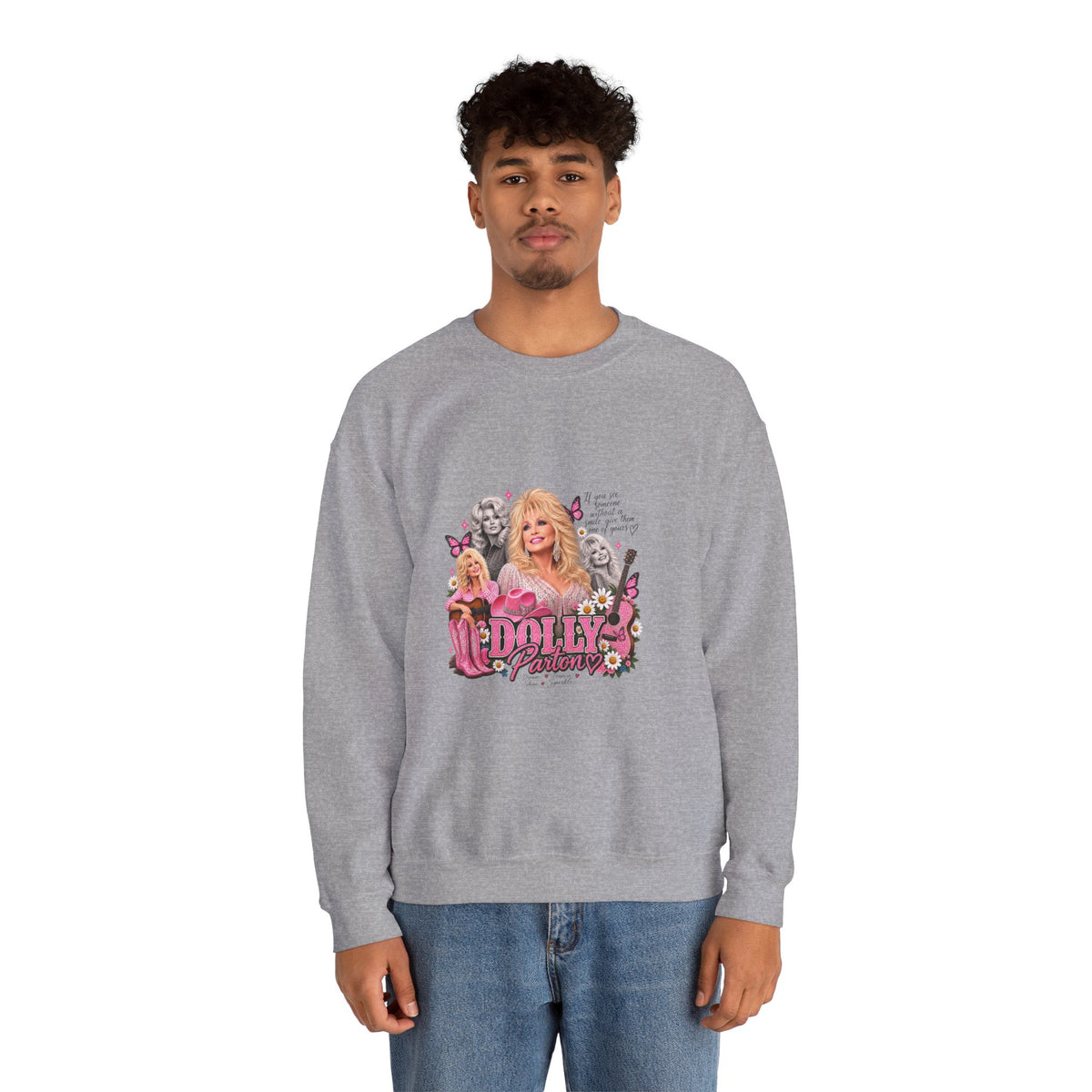Dolly Sweatshirt — Pink Retro Collage