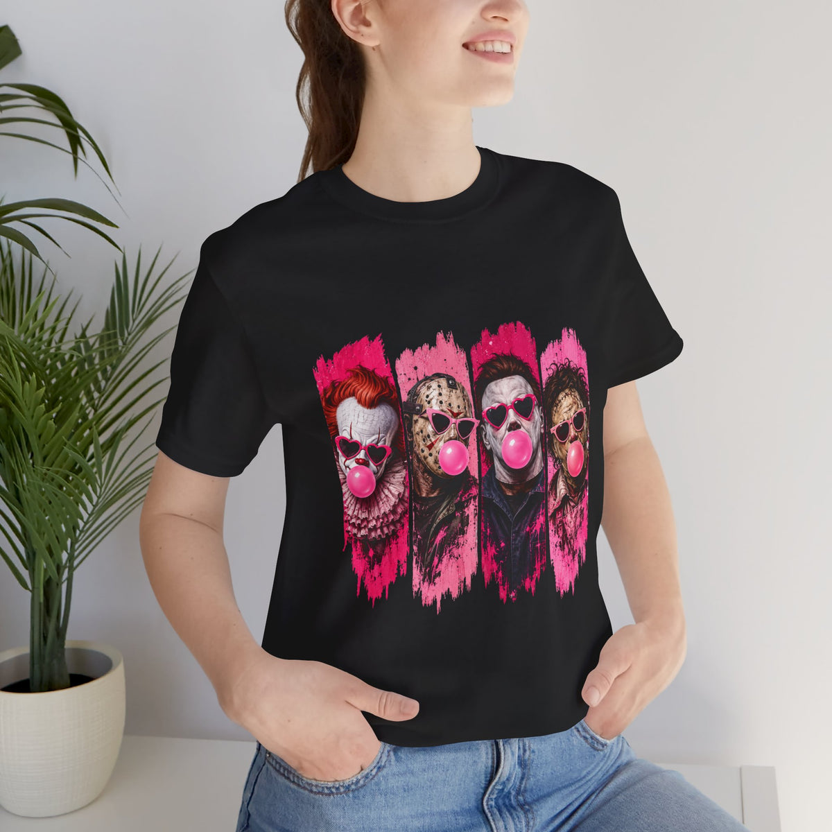 Clown Crew Bubblegum Graphic Tee — Retro Horror Pop Art T-Shirt