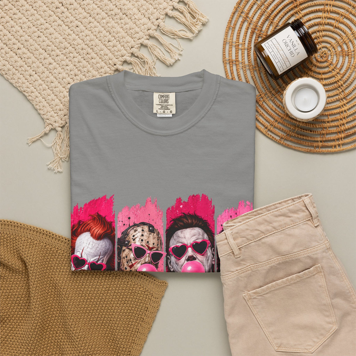 Creepy Clowns Bubblegum Graphic T-Shirt