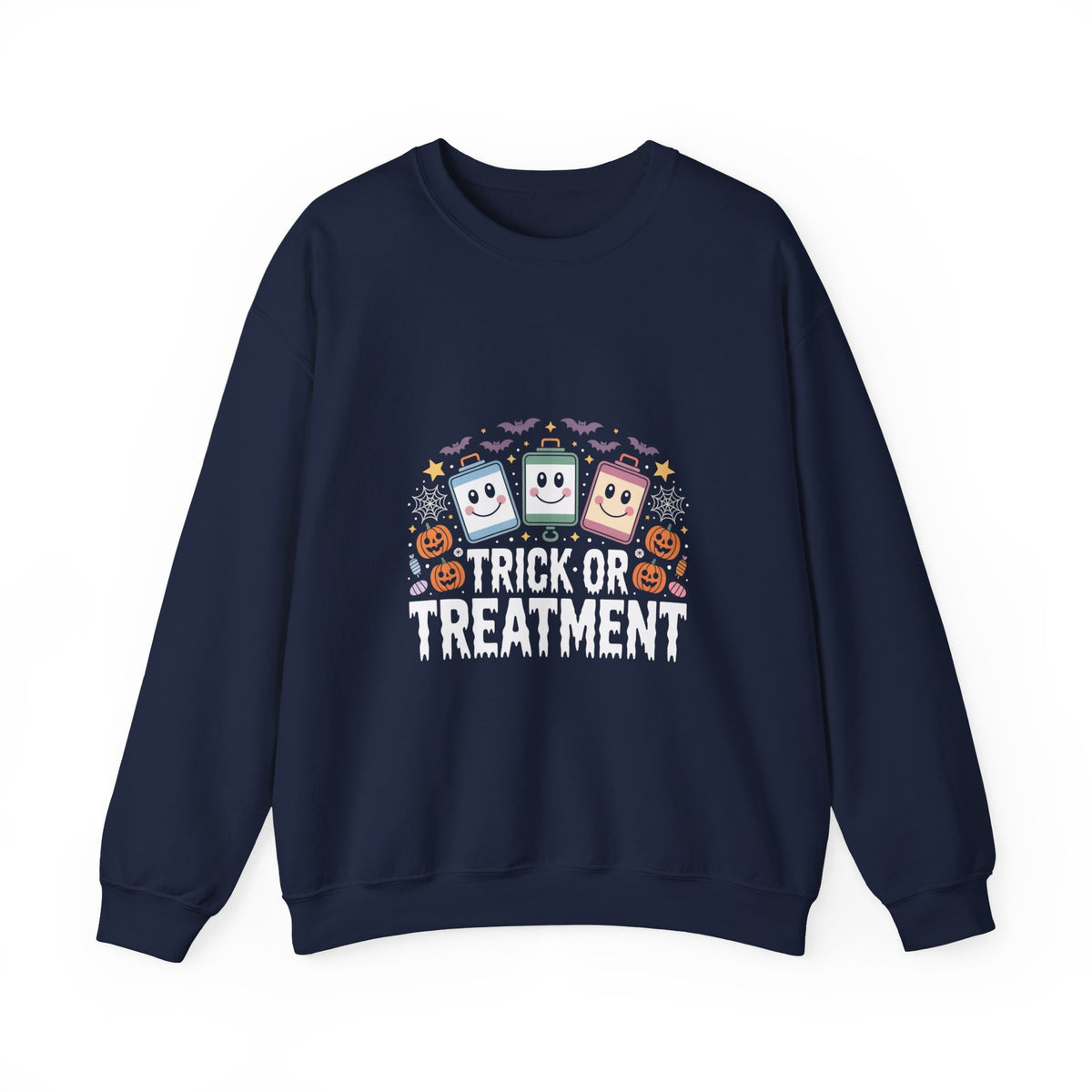 Halloween Candy Phone Sweatshirt — Cute Trick-or-Treat Graphic
