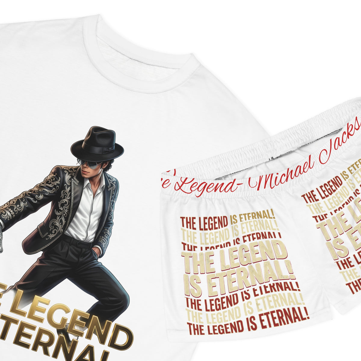 Michael Jackson 'The Legend Is Eternal' Women's Pajama Set — Cozy Graphic Sleepwear