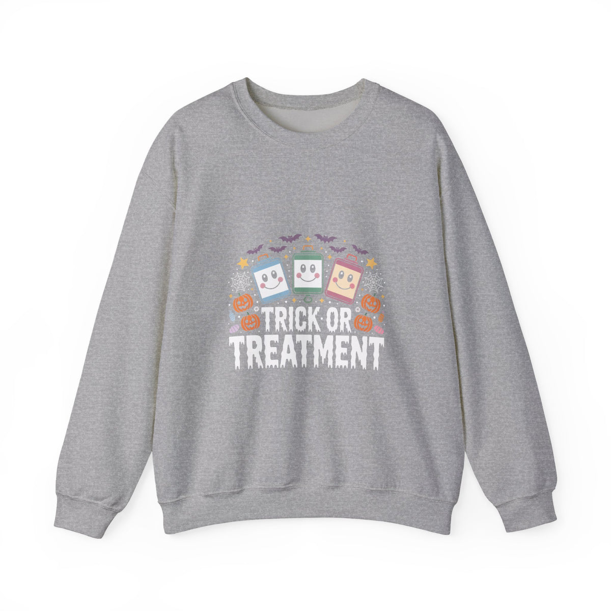 Halloween Candy Phone Sweatshirt — Cute Trick-or-Treat Graphic