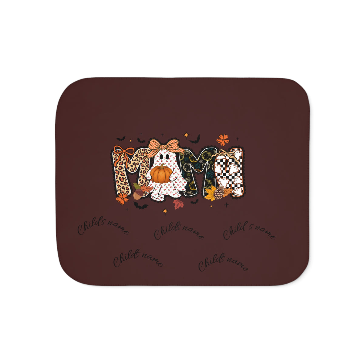 Halloween Mom Sherpa Blanket – Cozy Fall Family Throw
