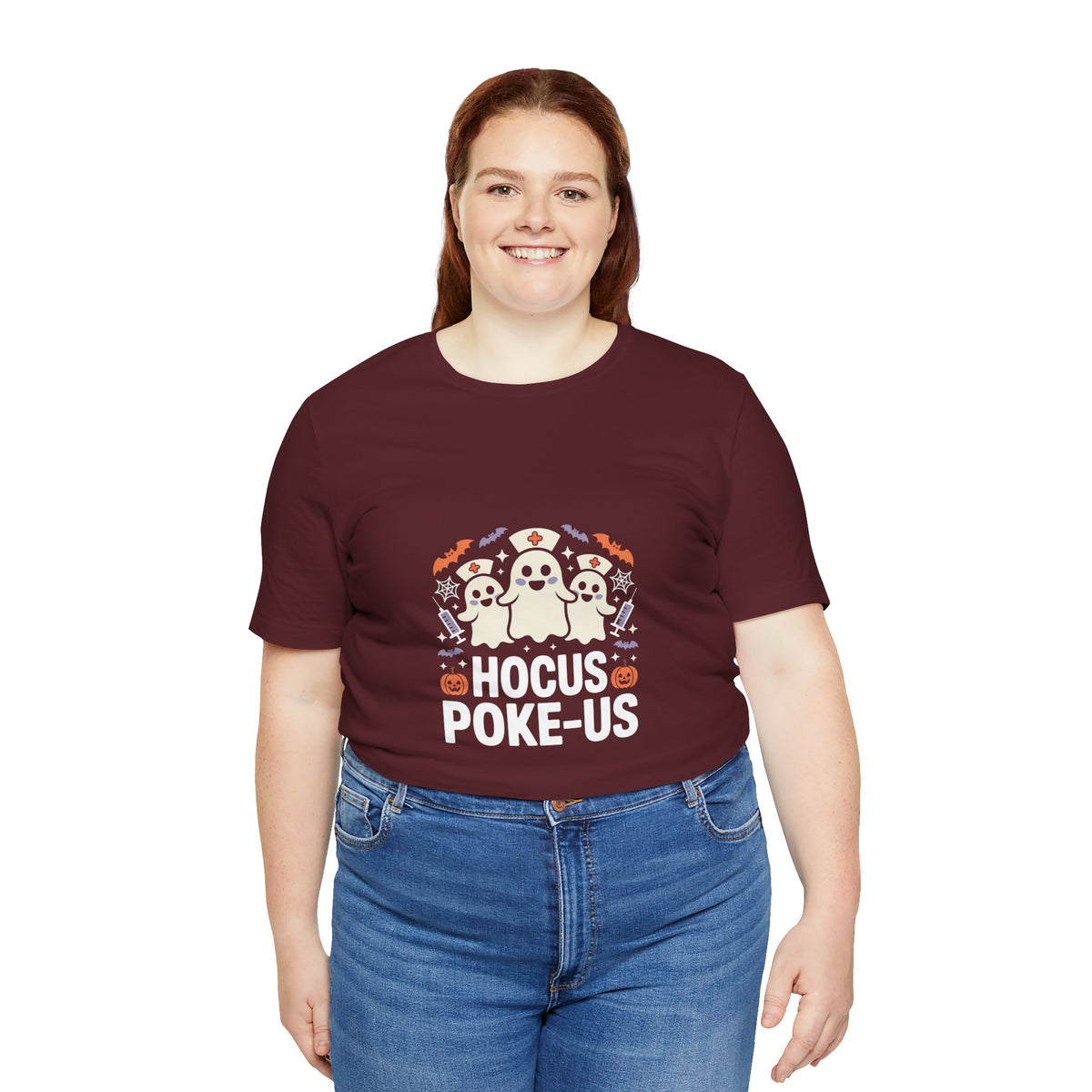 Hocus-POKE-USTee — Pumpkin & Bats T-Shirt