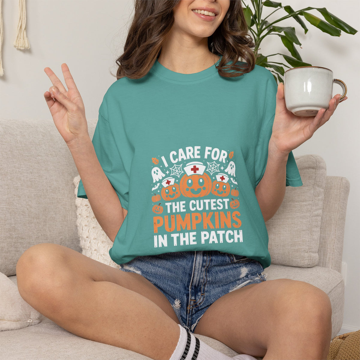 Cute Pumpkin Patch Nurse Tee