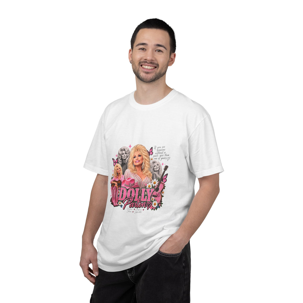 Dolly Parton Graphic T-Shirt — Vintage Pink Collage Tee