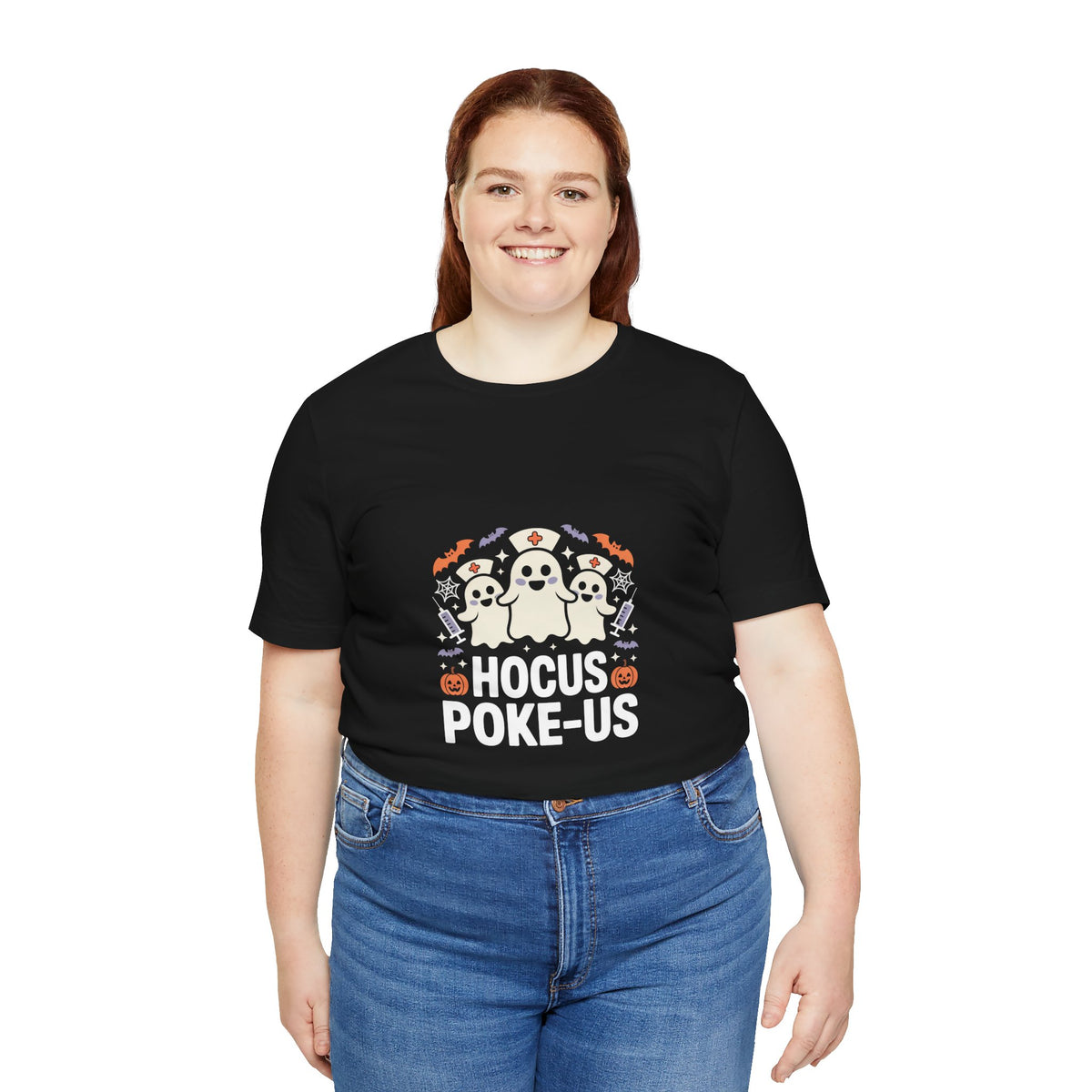 Hocus-POKE-USTee — Pumpkin & Bats T-Shirt