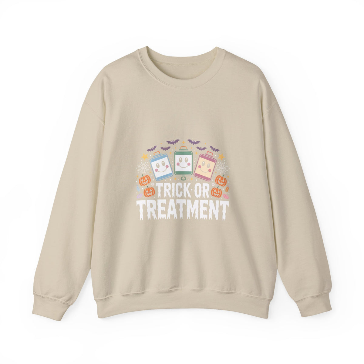 Halloween Candy Phone Sweatshirt — Cute Trick-or-Treat Graphic