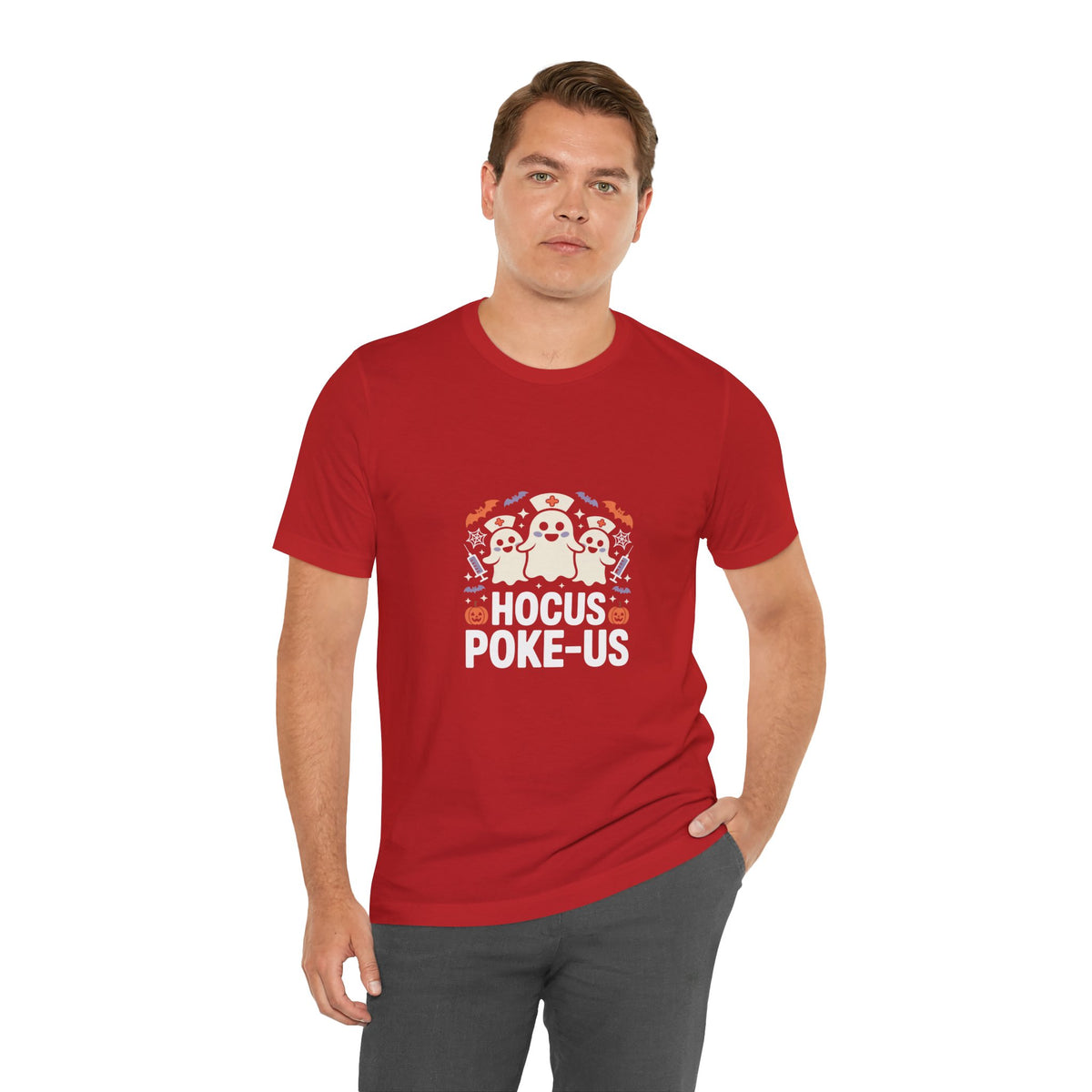 Hocus-POKE-USTee — Pumpkin & Bats T-Shirt