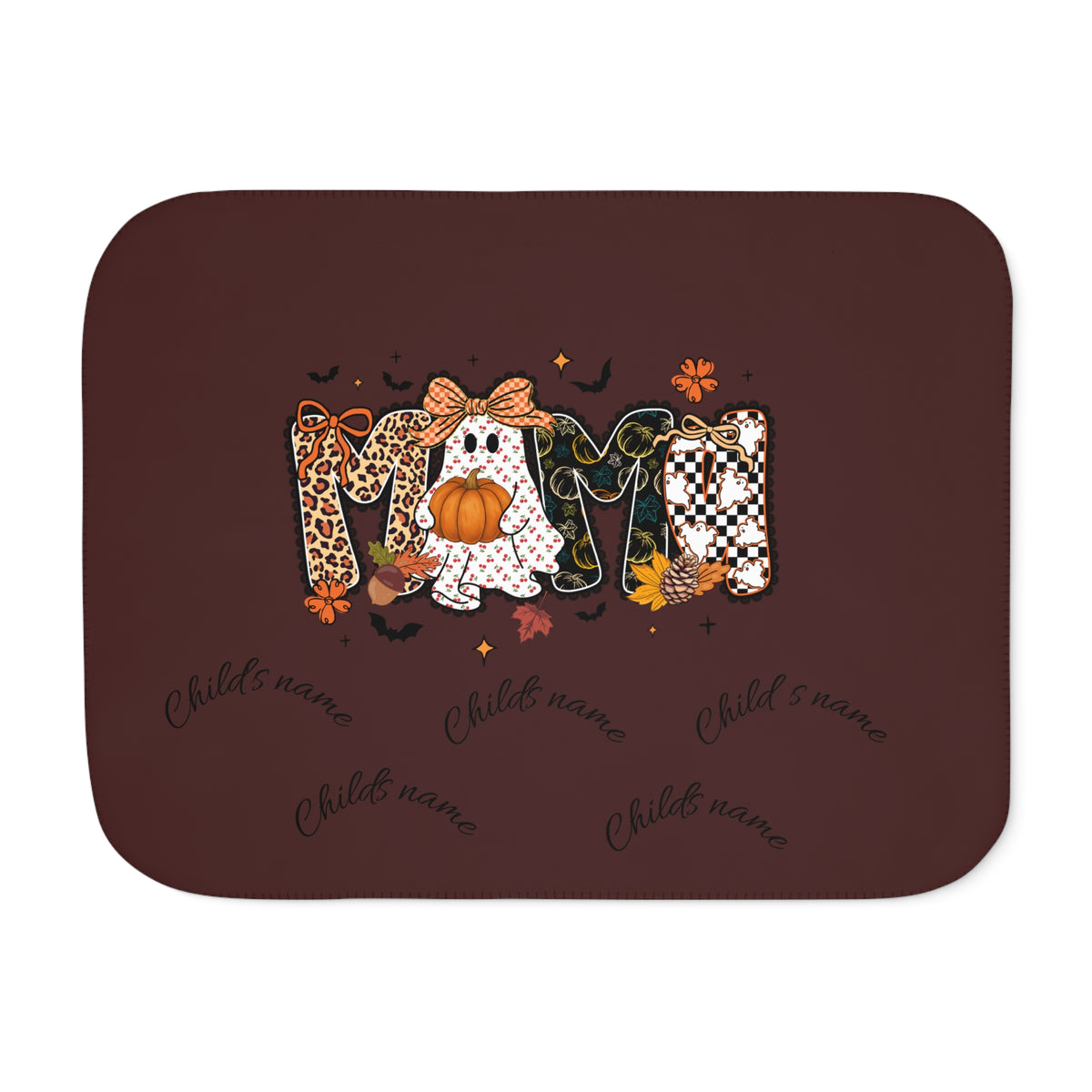 Halloween Mom Sherpa Blanket – Cozy Fall Family Throw