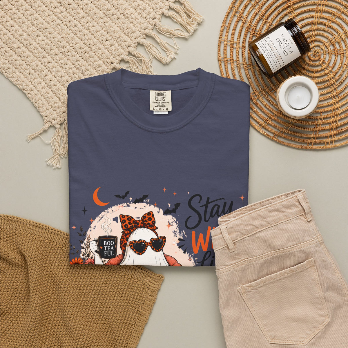 Stay Wild Little Ghoul T-Shirt — Cute Halloween Ghost Reading Design