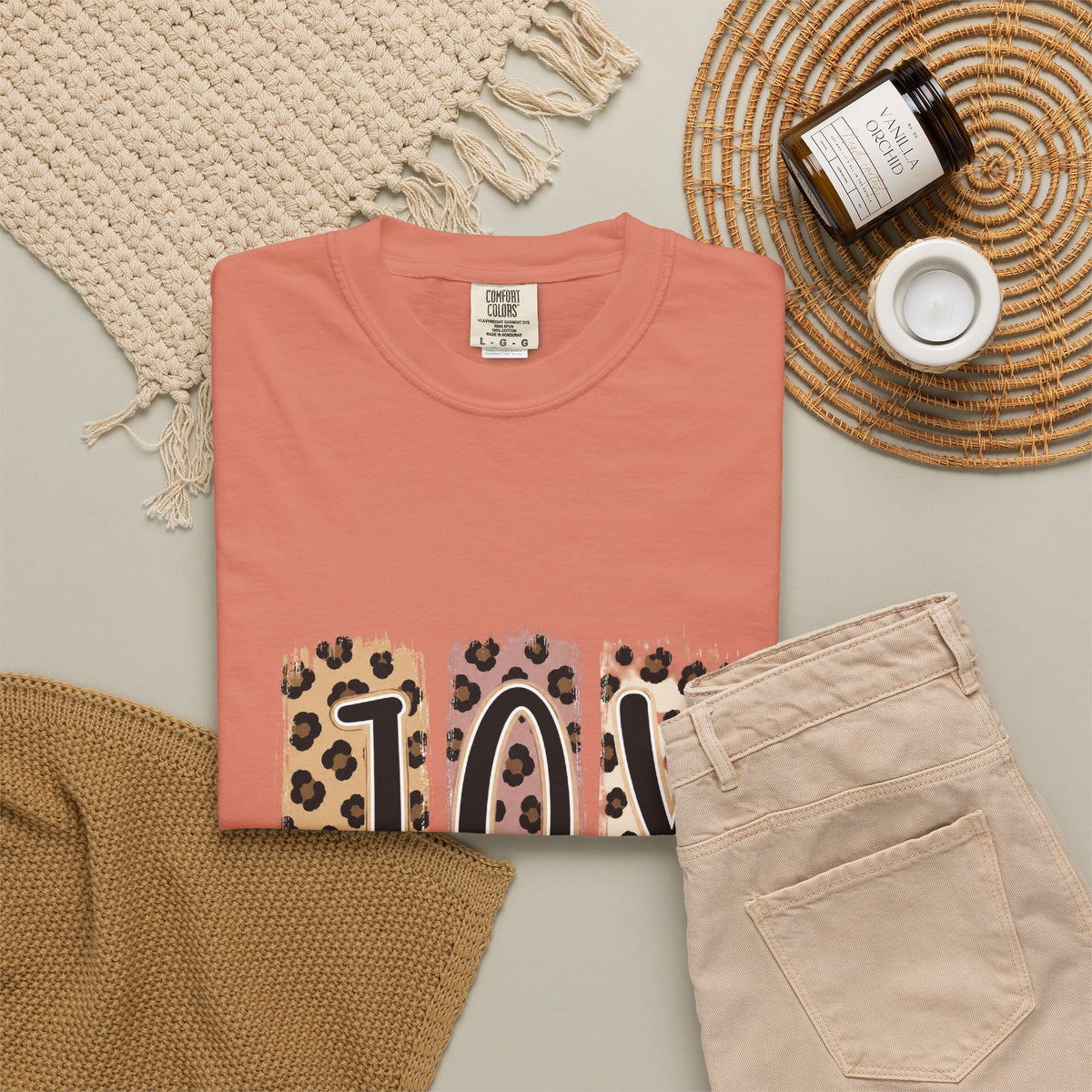 JOY Leopard Print T‑Shirt — John 16:22 Christian Faith Tee