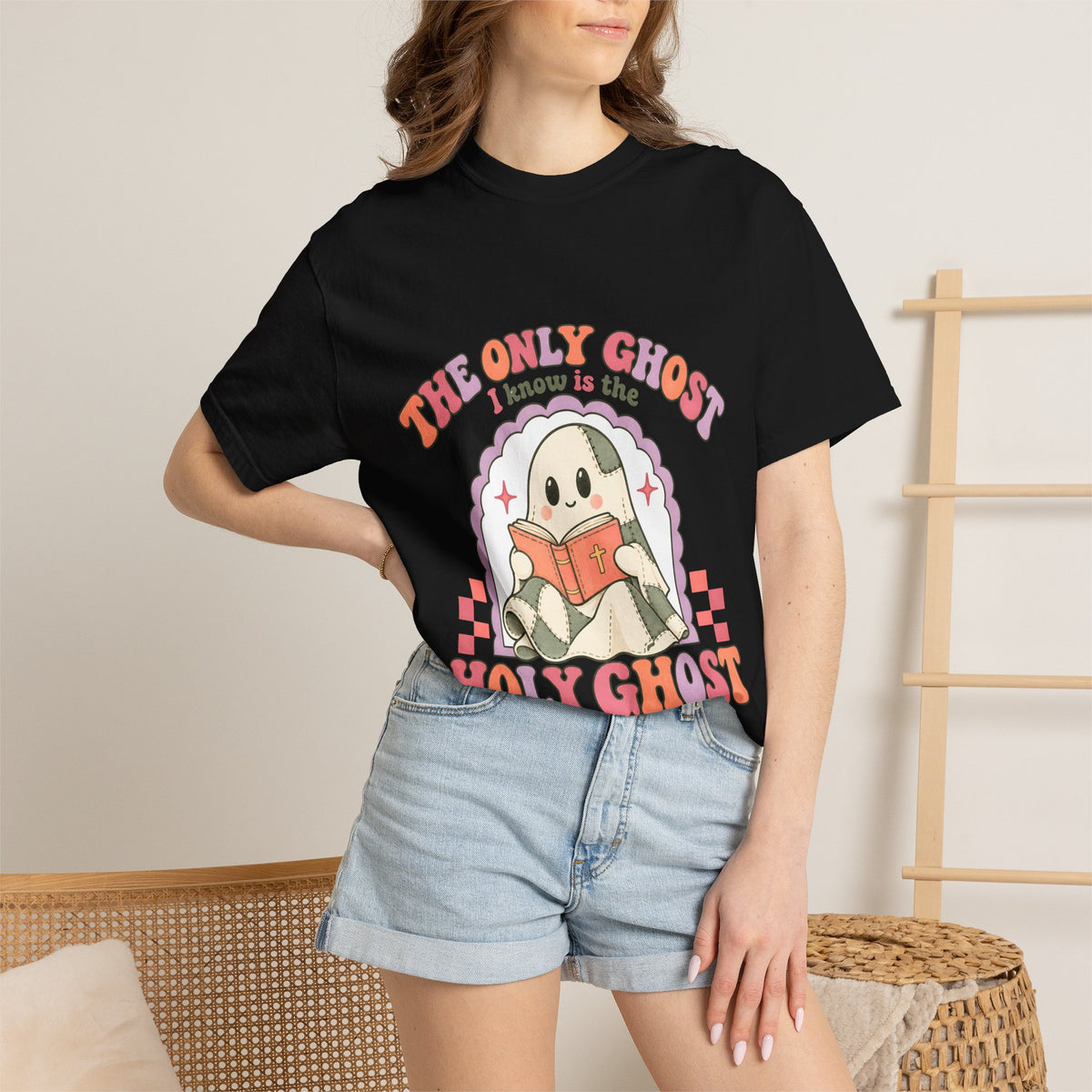 Holy Ghost Cute Ghost T-Shirt — "The Only Ghost I Know is the Holy Ghost" Retro Graphic Tee