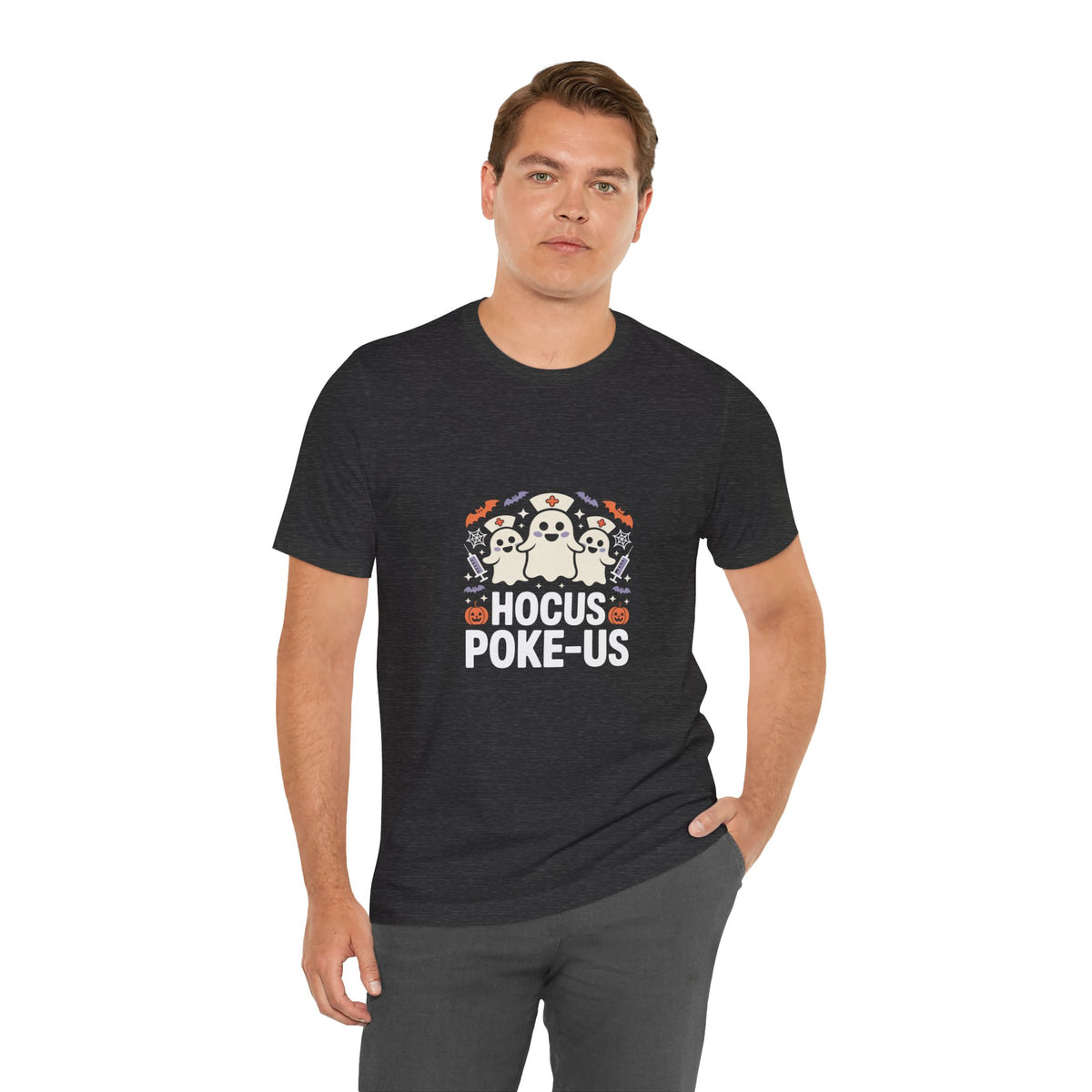 Hocus-POKE-USTee — Pumpkin & Bats T-Shirt