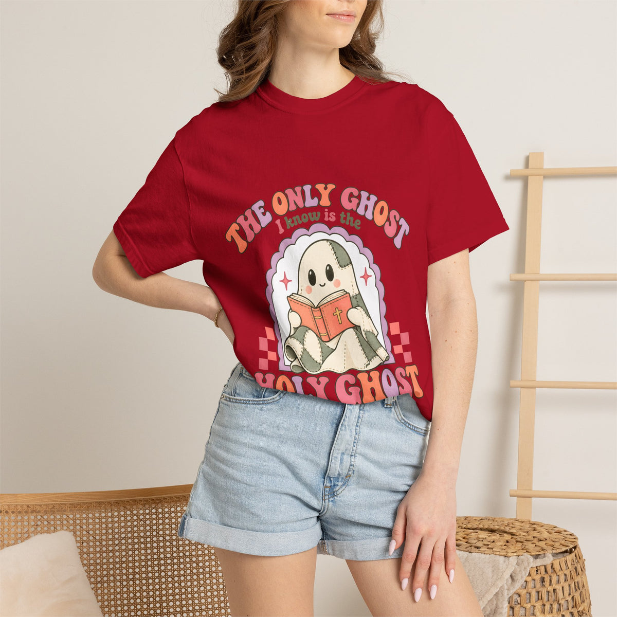 Holy Ghost Cute Ghost T-Shirt — "The Only Ghost I Know is the Holy Ghost" Retro Graphic Tee