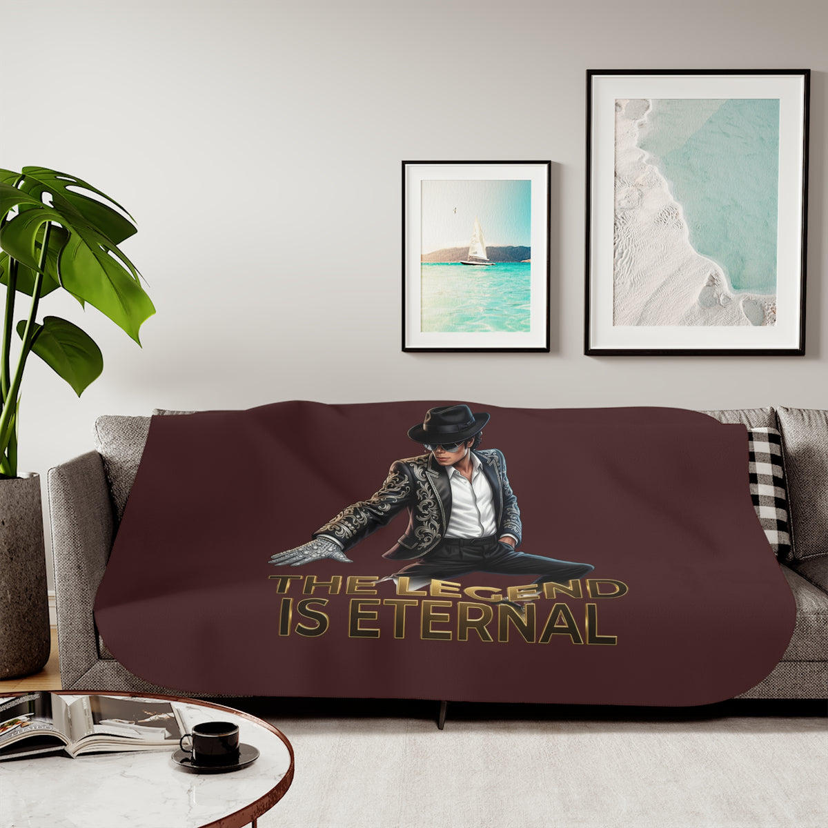 Sherpa Blanket — "The Legend Is Eternal" Throw Michael Jackson