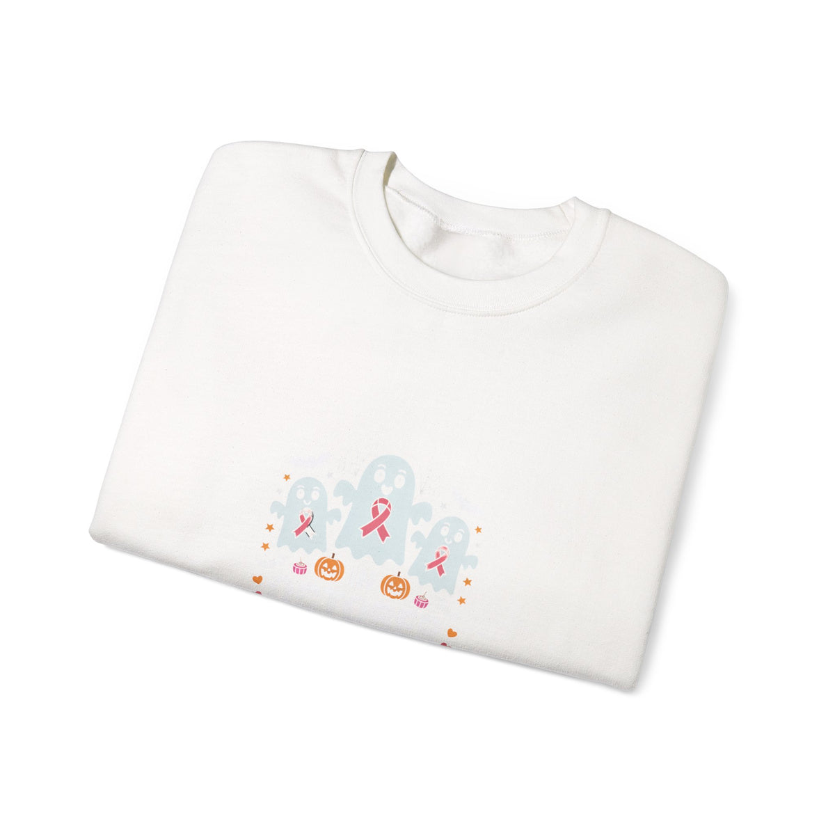 Breast Cancer Awareness Crewneck Sweatshirt — 'Think Pink' Ribbon Design