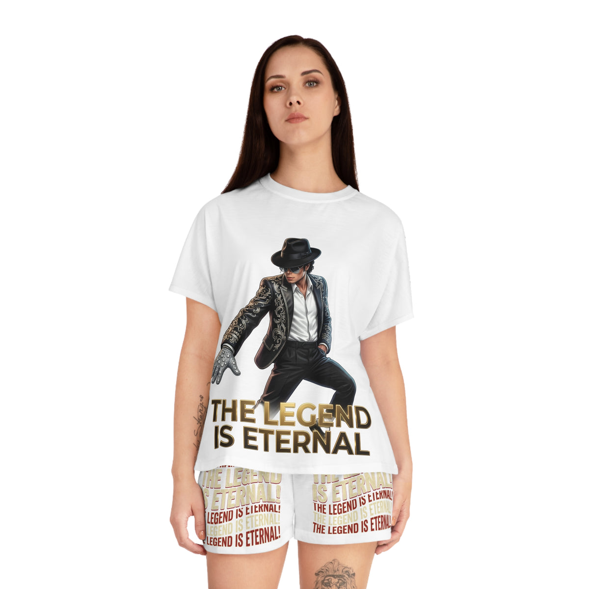Michael Jackson 'The Legend Is Eternal' Women's Pajama Set — Cozy Graphic Sleepwear