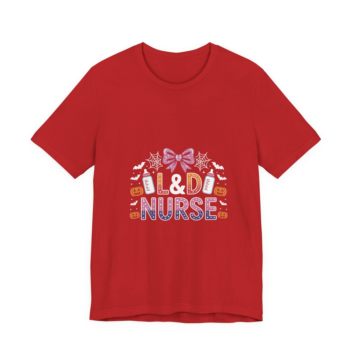 Halloween L D Nurse Tee — Cute Candy & Pumpkin Medical Shirt