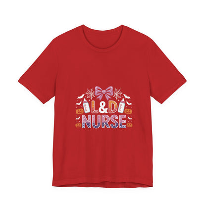 Halloween L D Nurse Tee — Cute Candy & Pumpkin Medical Shirt