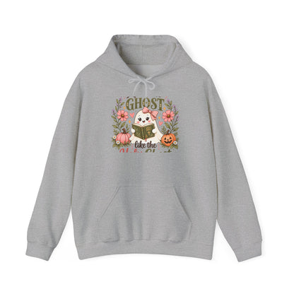 Ghost Like the Cool Kids Hoodie — Cute Pumpkin & Floral Halloween Sweatshirt