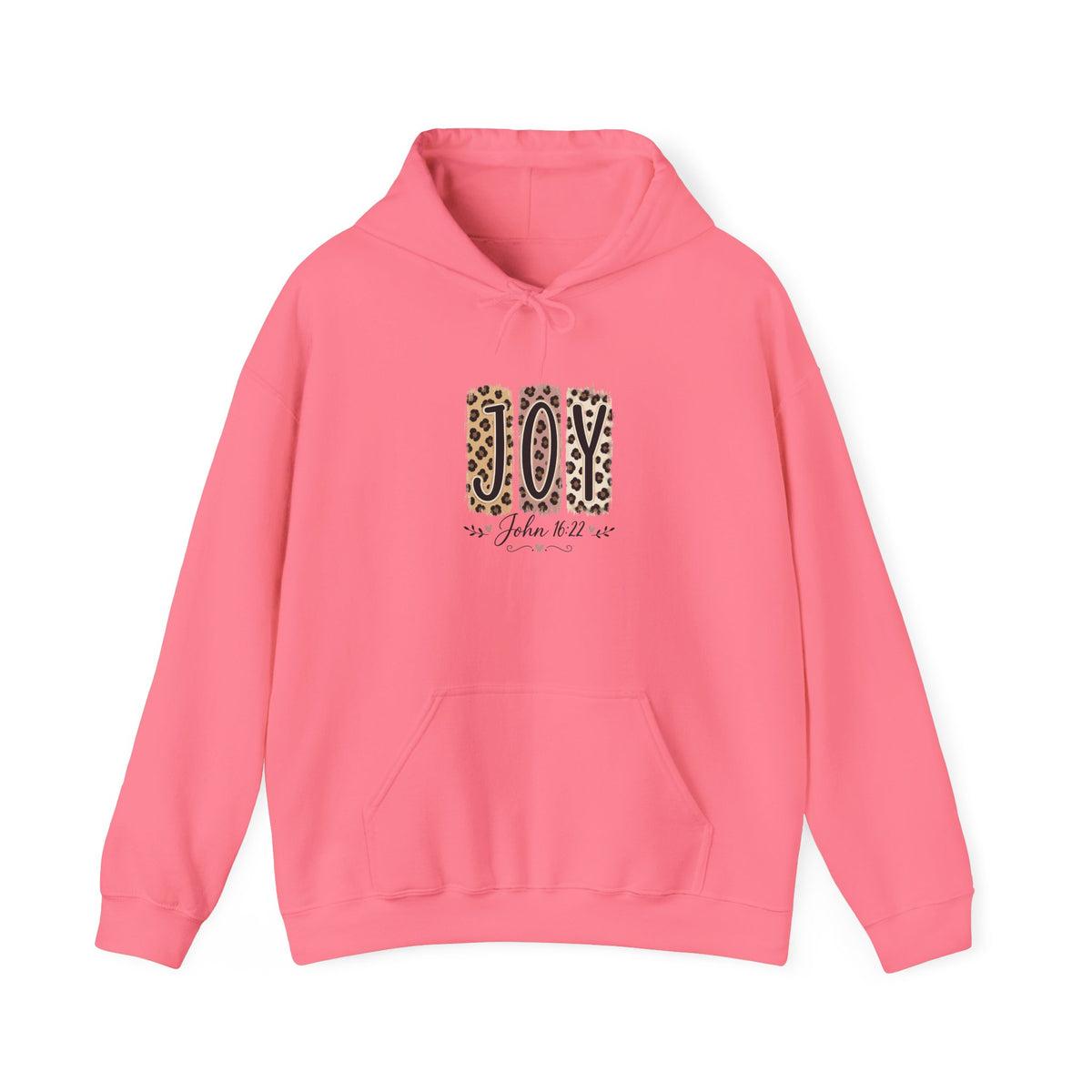 Joy Leopard Hoodie — Joy in the Season Graphic Pullover