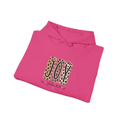 Joy Leopard Hoodie — Joy in the Season Graphic Pullover