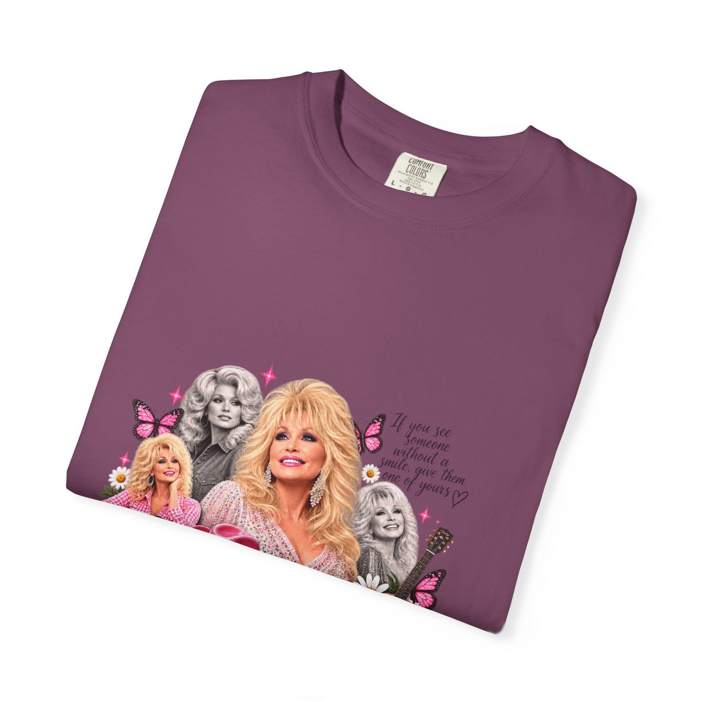 Dolly Parton Graphic T-Shirt — Vintage Pink Collage Tee