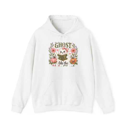 Ghost Like the Cool Kids Hoodie — Cute Pumpkin & Floral Halloween Sweatshirt