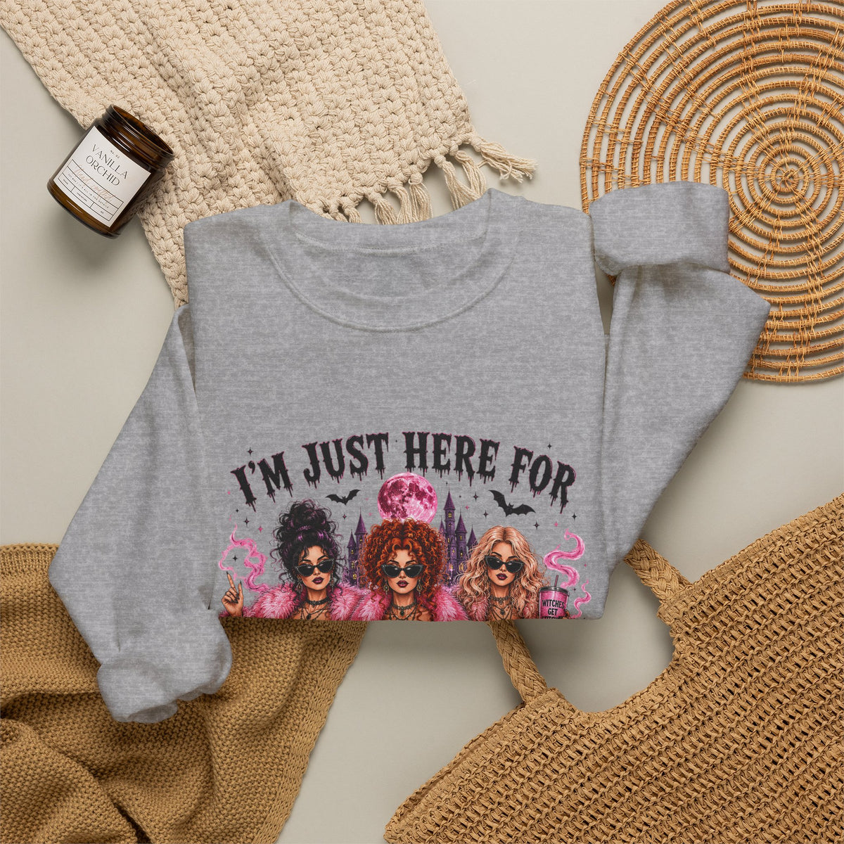 Hocus Pocus Pink Witches Crewneck Sweatshirt