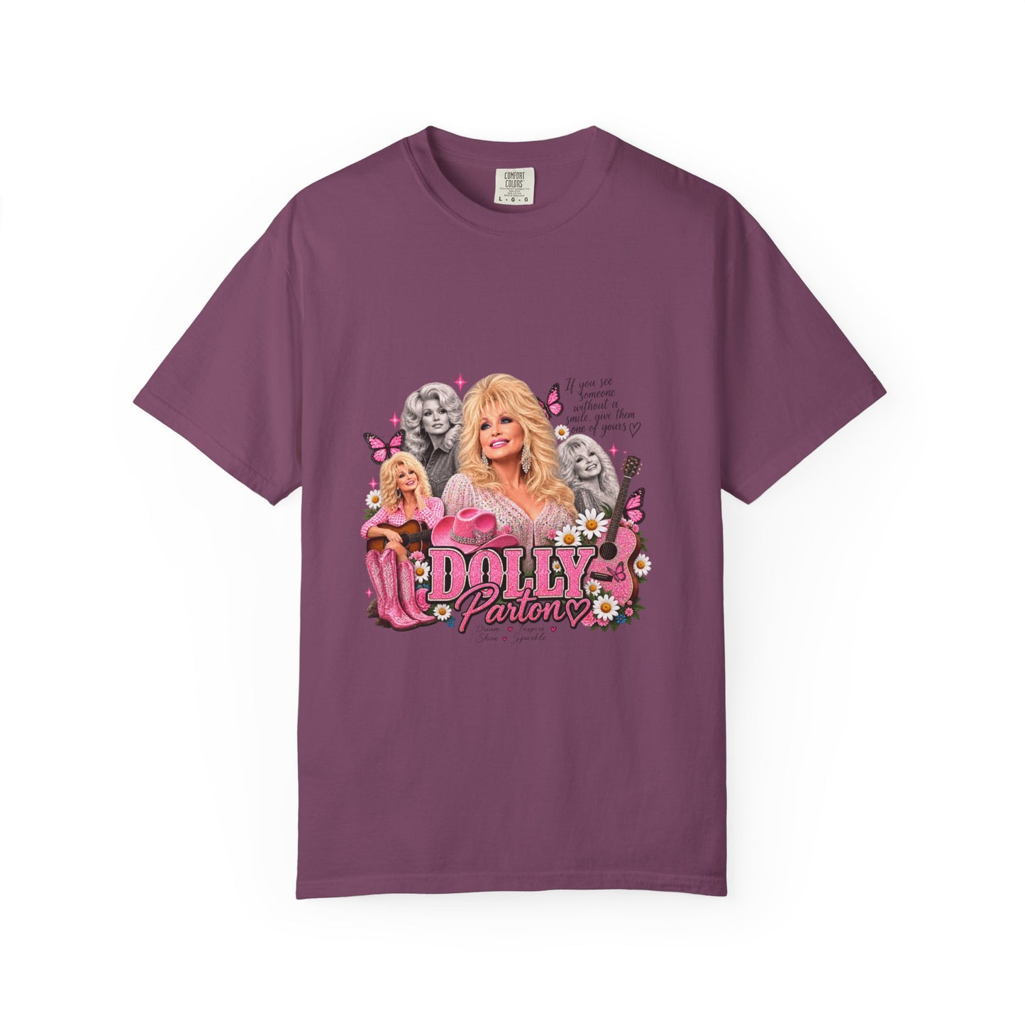 Dolly Parton Graphic T-Shirt — Vintage Pink Collage Tee