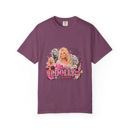 Dolly Parton Graphic T-Shirt — Vintage Pink Collage Tee