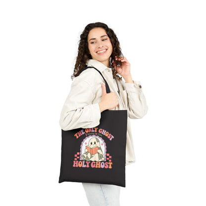 Canvas Tote Bag — "The Only Ghost I Know Is the Holy Ghost" Cute Retro Church Tote