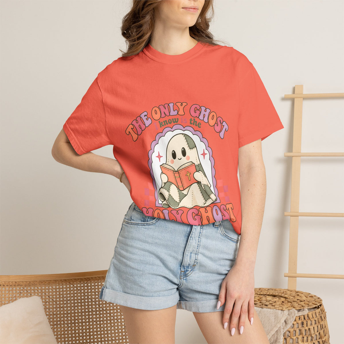 Holy Ghost Cute Ghost T-Shirt — "The Only Ghost I Know is the Holy Ghost" Retro Graphic Tee