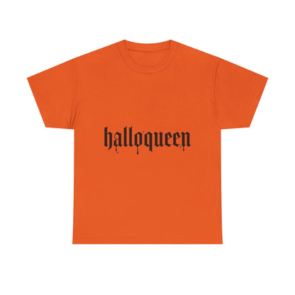 Halloqueen Tee — Halloween Graphic Orange Shirt