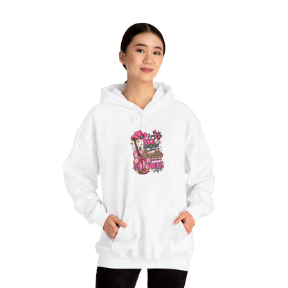 Dolly Vibes Hoodie — Pink Western Guitar Floral