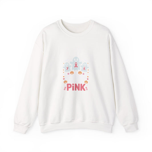 Breast Cancer Awareness Crewneck Sweatshirt — 'Think Pink' Ribbon Design