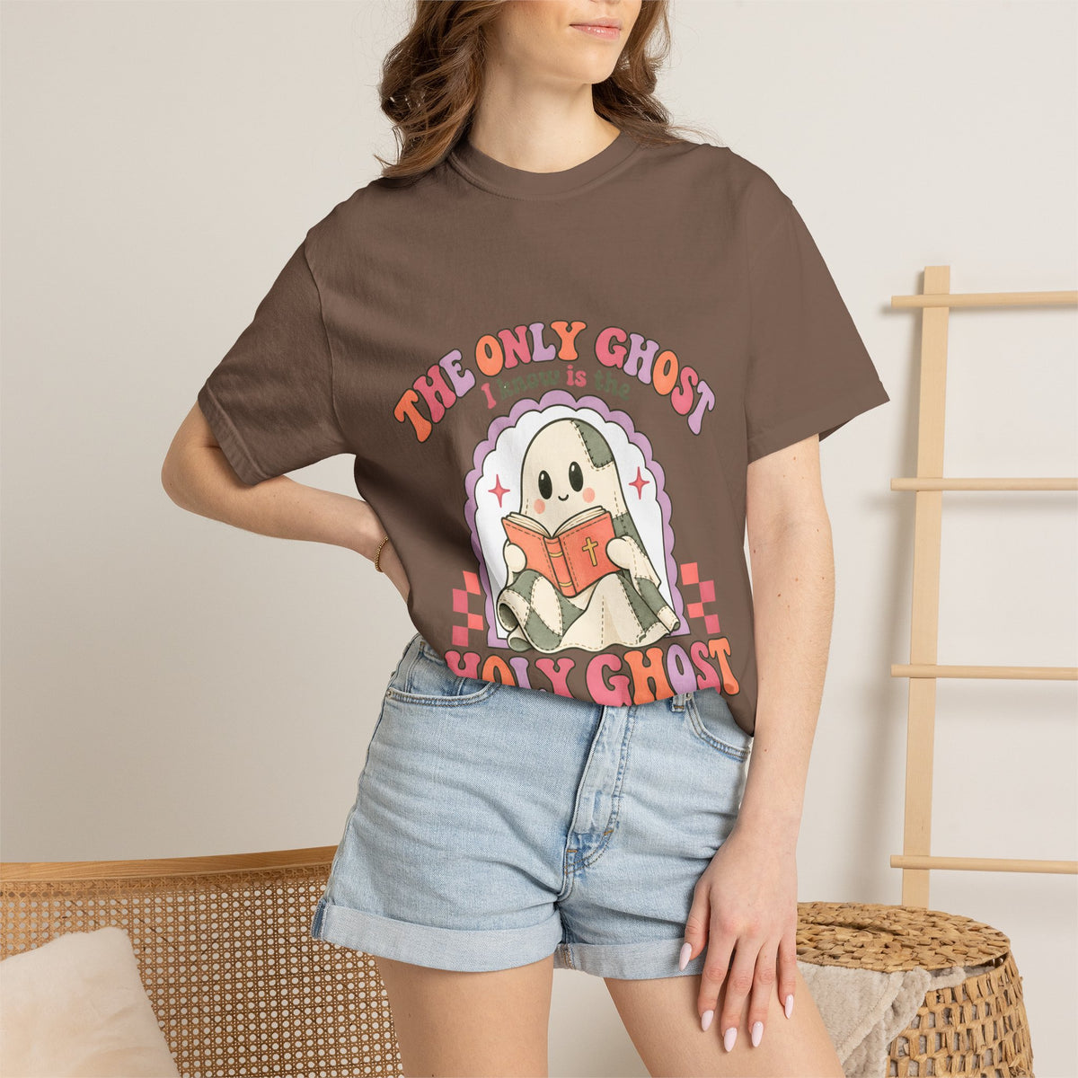 Holy Ghost Cute Ghost T-Shirt — "The Only Ghost I Know is the Holy Ghost" Retro Graphic Tee