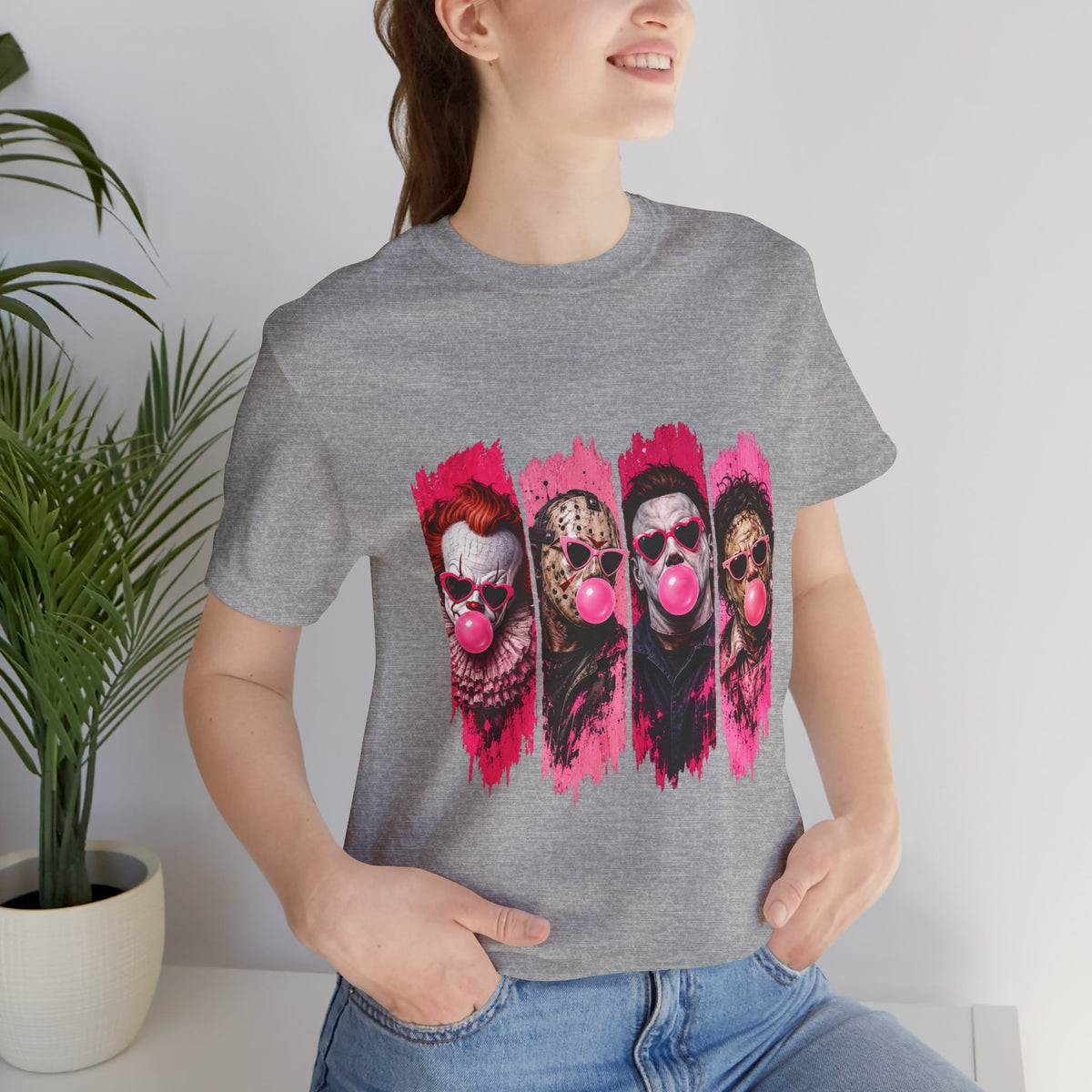 Clown Crew Bubblegum Graphic Tee — Retro Horror Pop Art T-Shirt