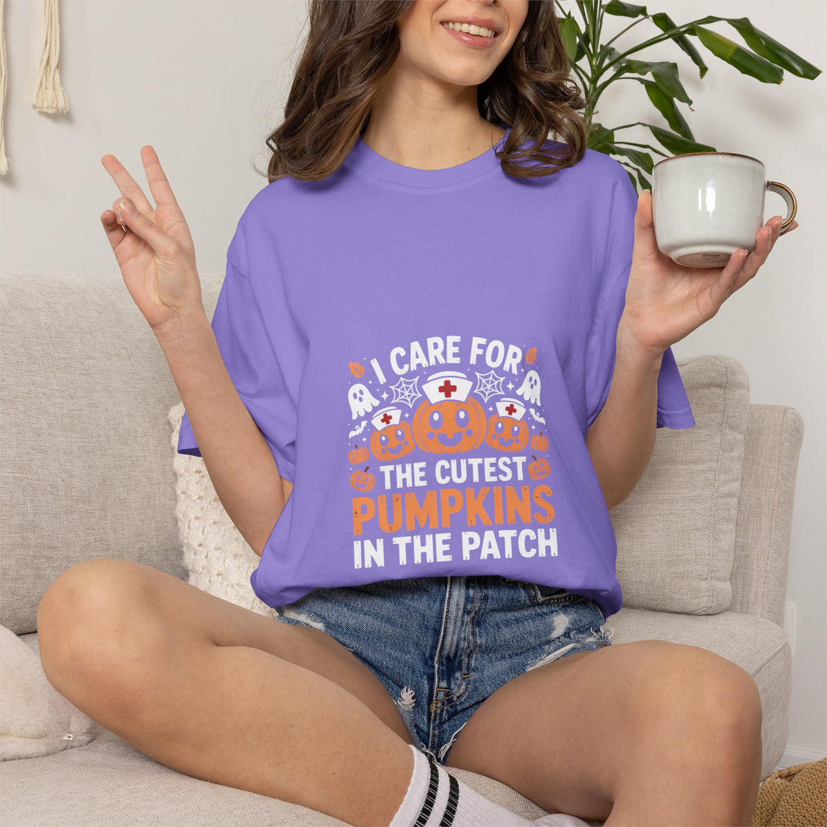 Cute Pumpkin Patch Nurse Tee