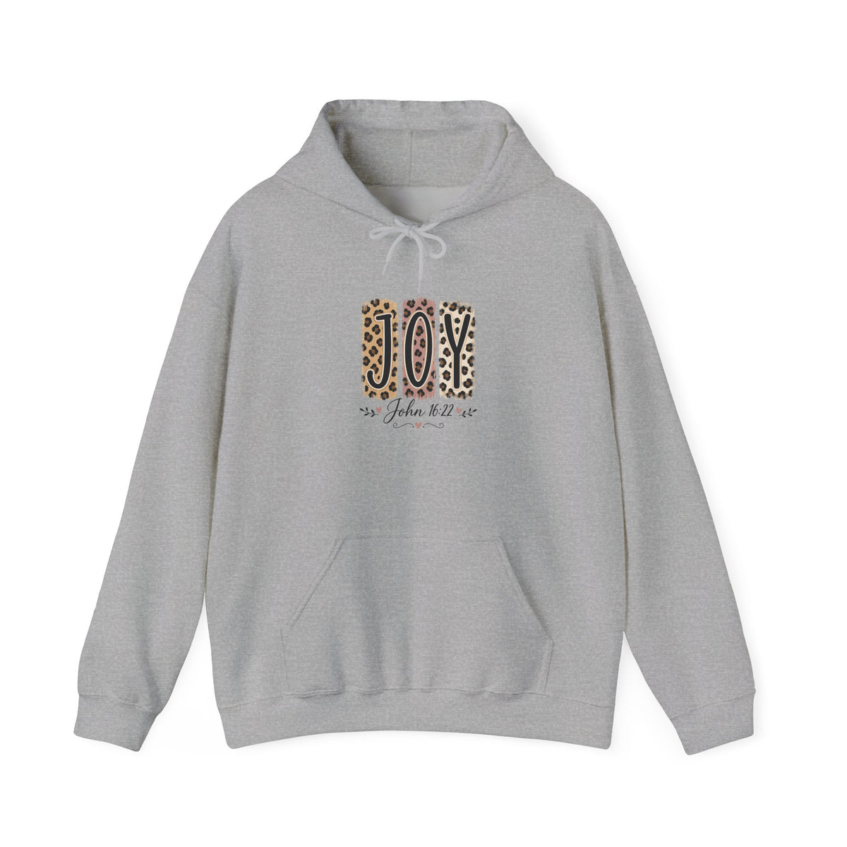 Joy Leopard Hoodie — Joy in the Season Graphic Pullover