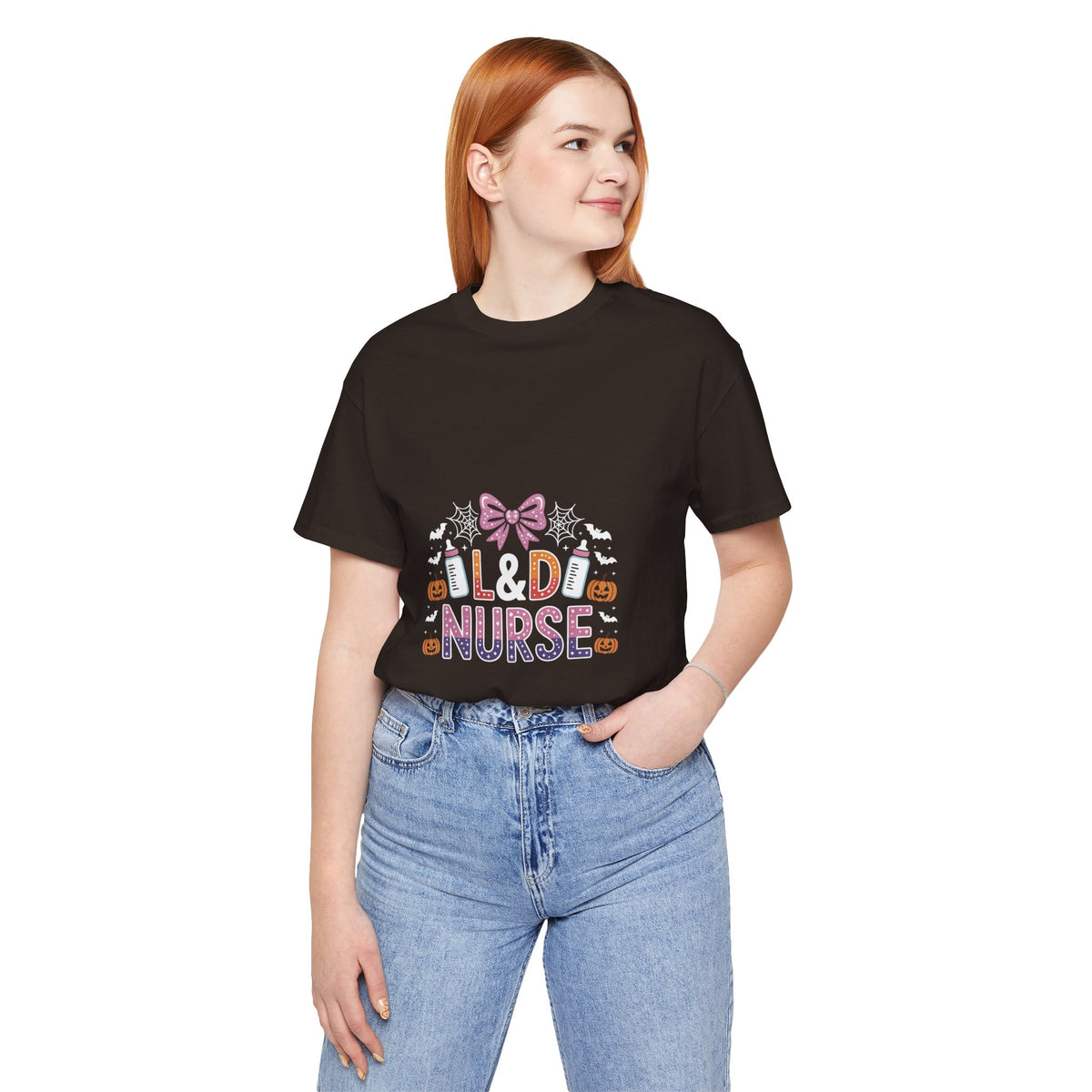 Halloween L D Nurse Tee — Cute Candy & Pumpkin Medical Shirt