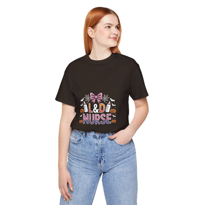Halloween L D Nurse Tee — Cute Candy & Pumpkin Medical Shirt
