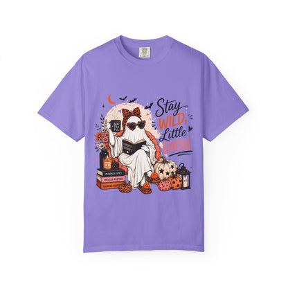 Stay Wild Little Ghoul T-Shirt — Cute Halloween Ghost Reading Design