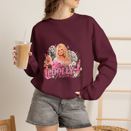 Dolly Sweatshirt — Pink Retro Collage