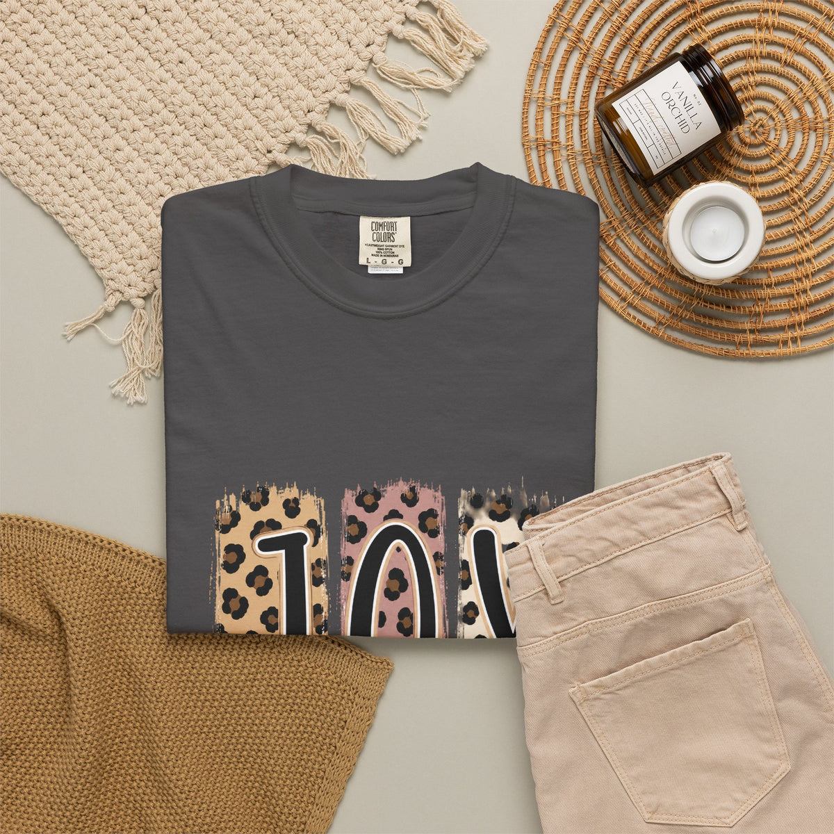 JOY Leopard Print T‑Shirt — John 16:22 Christian Faith Tee
