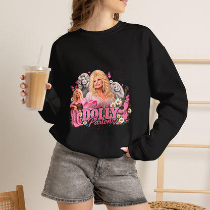 Dolly Sweatshirt — Pink Retro Collage