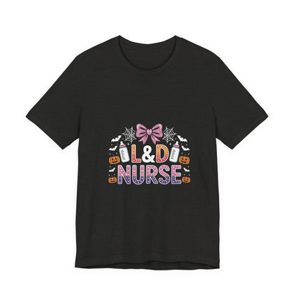 Halloween L D Nurse Tee — Cute Candy & Pumpkin Medical Shirt